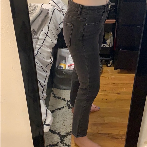 Club Monaco Grey Ankle Cropped Straight Leg Jean - Picture 2 of 5